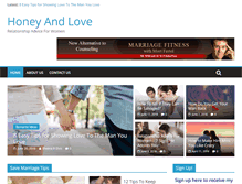 Tablet Screenshot of honeyandlove.com